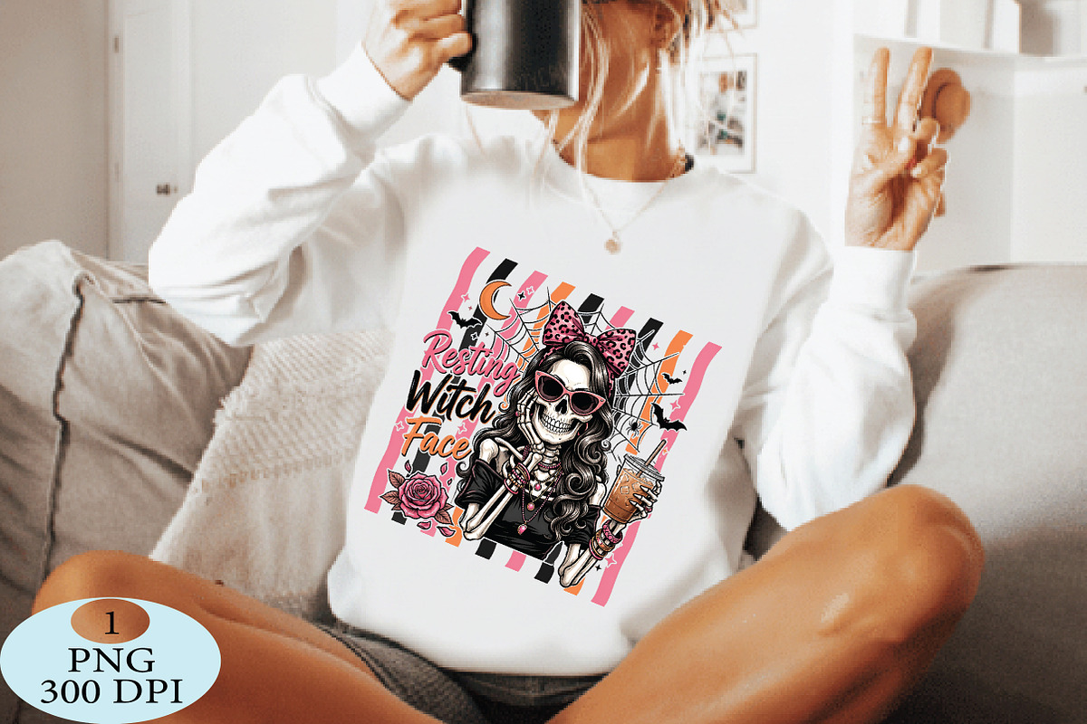 Resting Witch Face Skeleton PNG, a Seasonal Illustration by Daily.Designs (Photo 4 of 5)