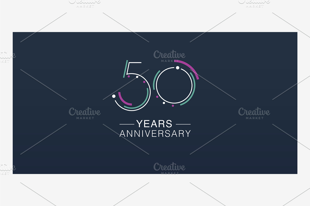 50 years anniversary vector icon, a Background Graphic by Darth Vector