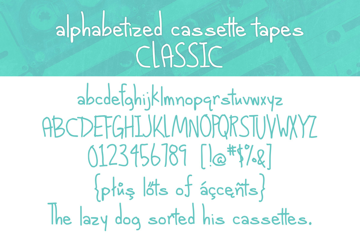 Alphabetized Cassette Tapes Family preview 3