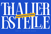 Thalier Estelle Condensed Font, a Serif Font by Rasio Studio (Thumbnail 1 of 10)
