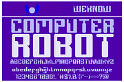 Computer Robot font, a Font by weknow (Thumbnail 2 of 5)