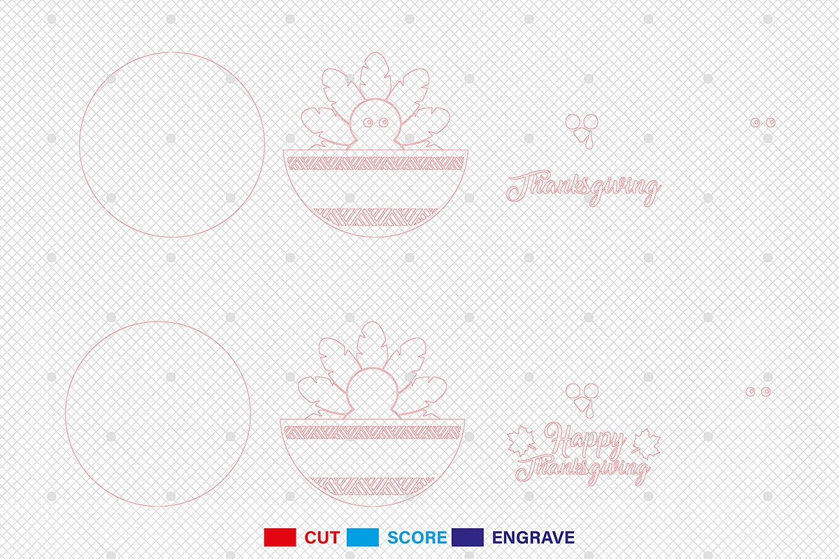 Happy Thanksgiving Door Sign SVG, a Pattern Graphic by Lasercutiny (Photo 2 of 2)