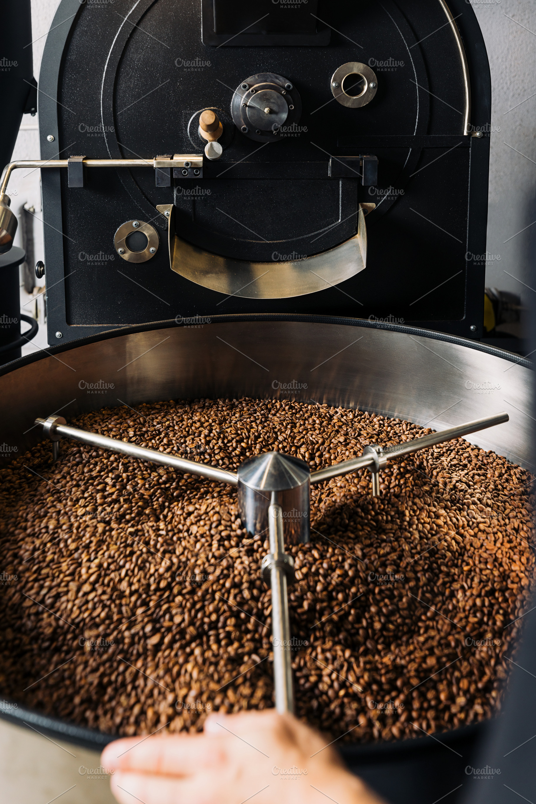 Roasting coffee machine with a drum, an Industrial Photo by Artem Varnitsin