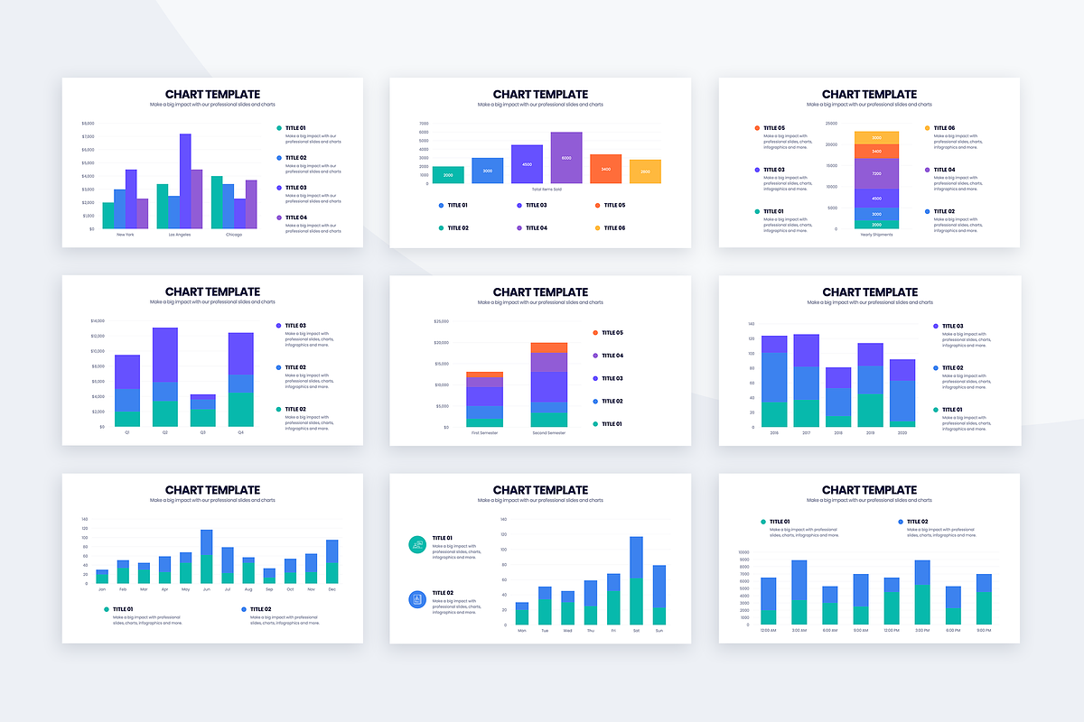 PowerPoint Charts and Graphs Bundle, a Presentation Template by Slidesmash