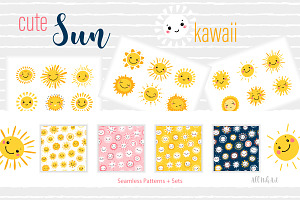 Happy Cute Sun, an Illustration by AllNikArt