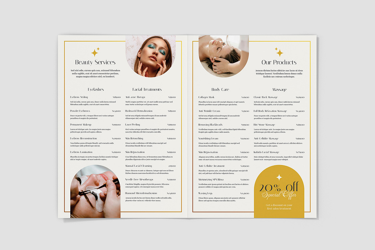 Esthetician Brochure Price List, a Brochure Template by artbart (Photo 6 of 8)