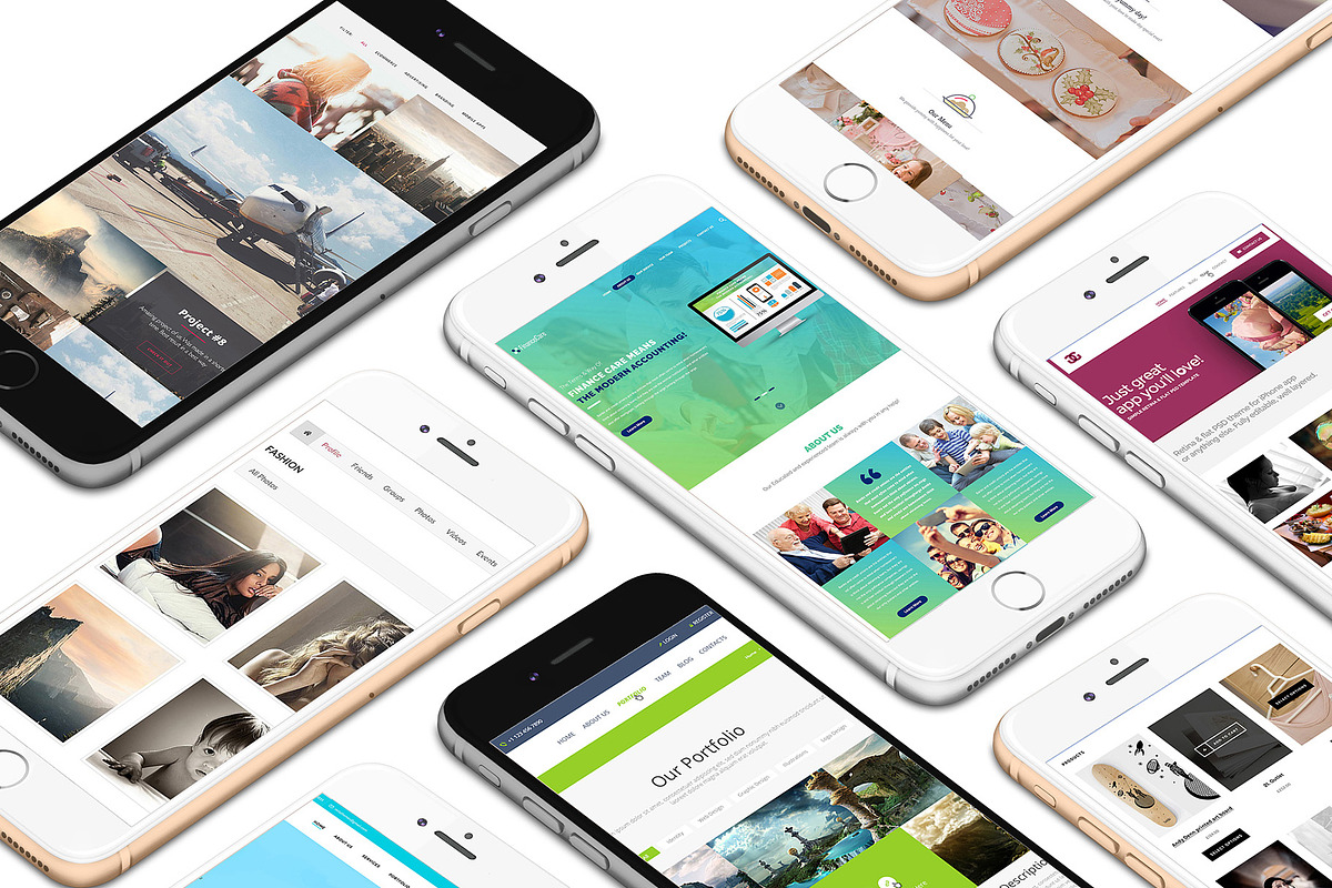 Realistic 3D iPhone Mock-Up Bundle 1, an iPhone Mockup by Graphicsworld125 (Photo 3 of 15)