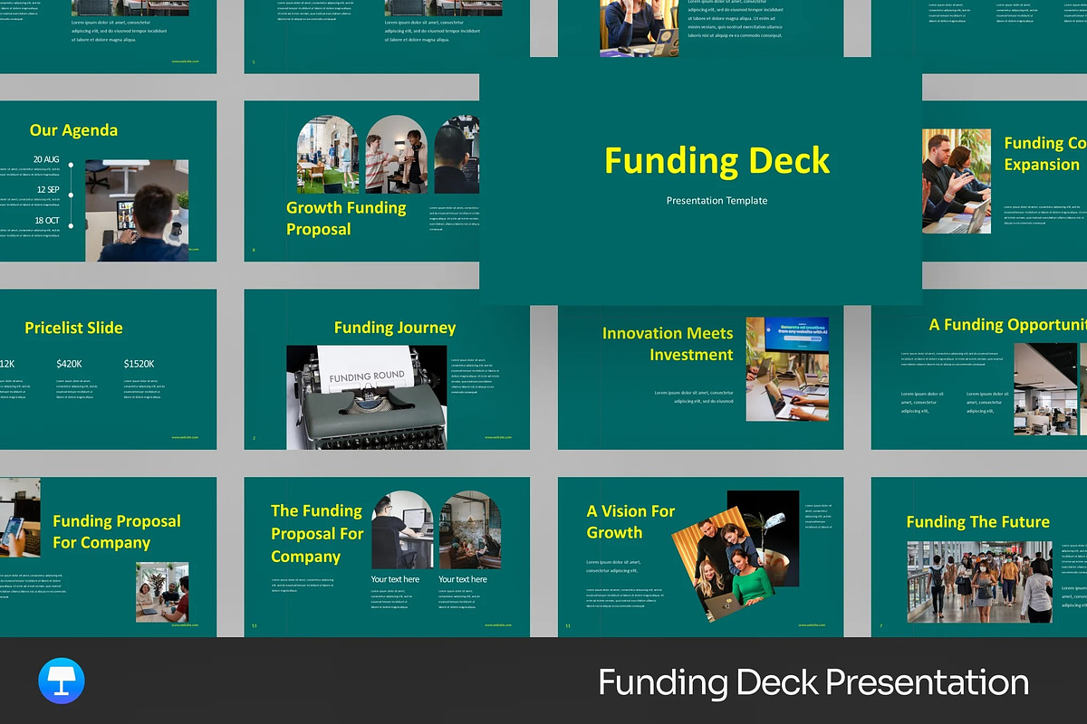 Green Funding Deck Keynote Templates, a Presentation Template by Fit-tee (Photo 1 of 2)