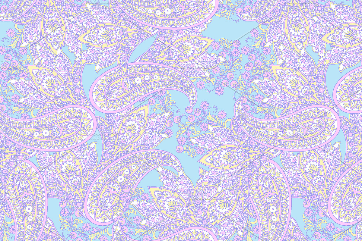 6 Fabric paisley patterns, a Pattern Graphic by antalogiya (Photo 4 of 7)