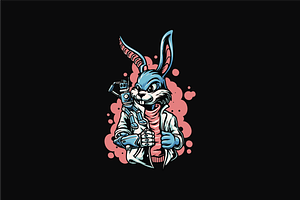 Robot-Helper Bunny, an Object Illustration by nomlimo.com