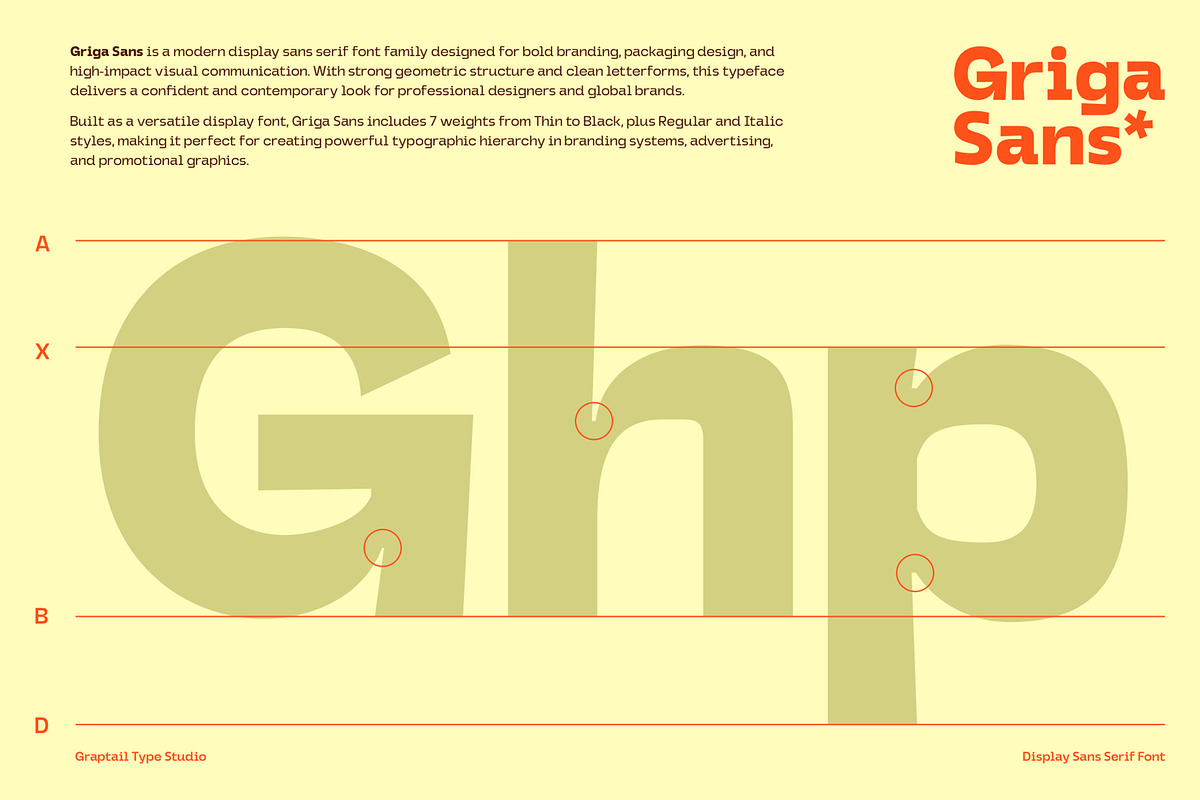 Griga Sans - Font Family, a Sans Serif Font by Graptail (Photo 2 of 18)
