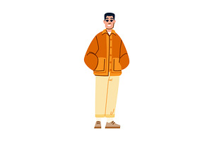 Young man wearing casual clothing is, a Person Illustration by pikepicture