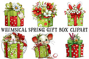 Whimsical Spring Gift Box Clipart, an Illustration by OK Design (Thumbnail 2 of 6)