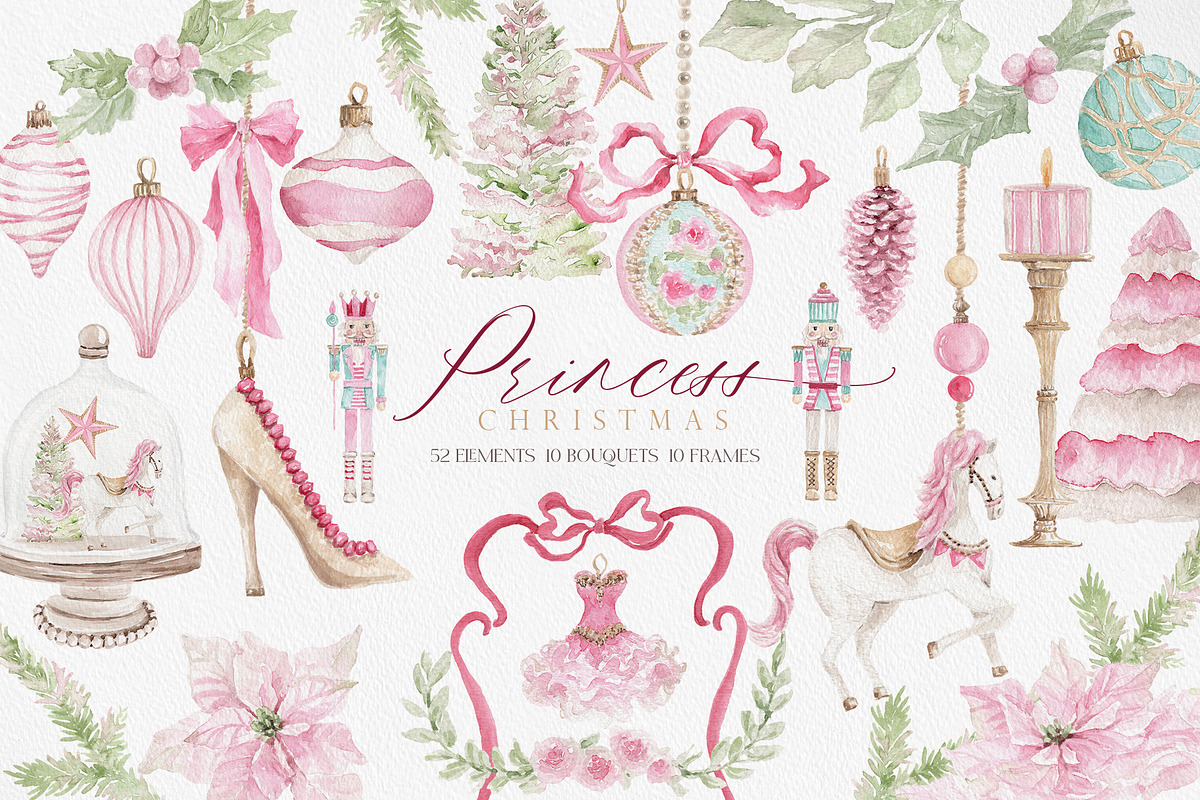 Watercolor -PRINCESS CHRISTMAS, a Decorative Illustration by Beigetime (Photo 1 of 16)