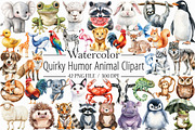 Quirky Humor Animal Sublimation Clip, an Illustration by Libby Wishes (Thumbnail 1 of 6)