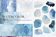 Watercolor Bundle-Background&Shape, a Texture Illustration by Beigetime (Thumbnail 3 of 13)