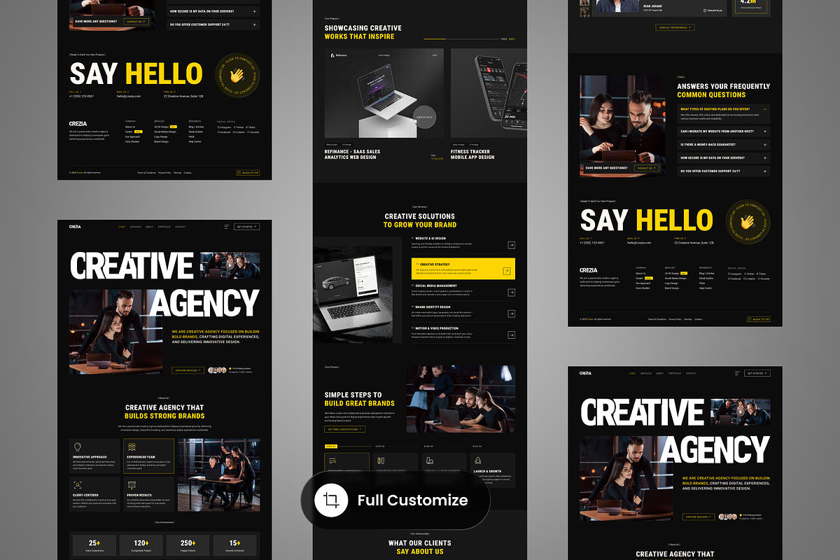 Crezia -Creative Agency Landing Page preview 3