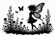 Silhouette of Fairy with Butterflie, an Illustration by Amazin_art (Thumbnail 4 of 21)