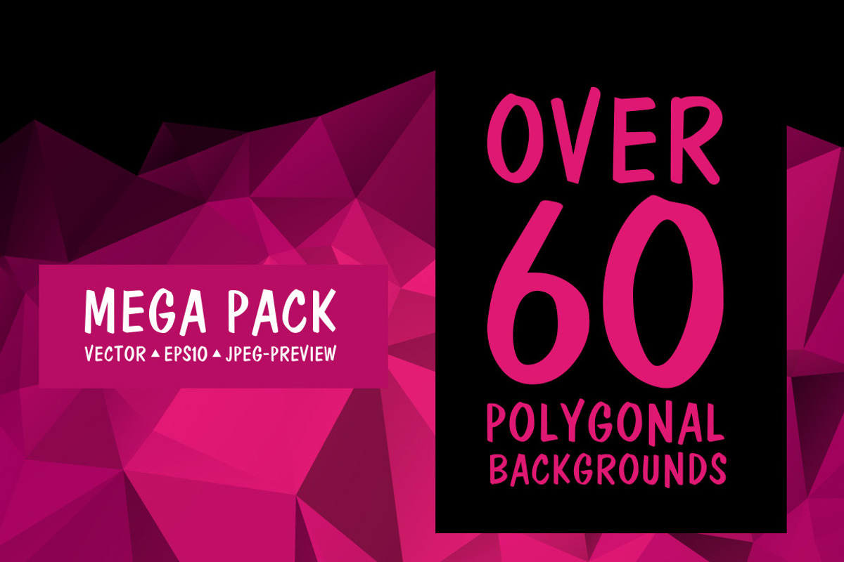Over 60 Polygonal Background, a Pattern Graphic by Beerlogoff (Photo 1 of 4)