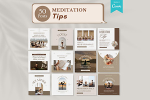 Meditation Canva Templates