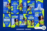 Padel Social Media Canva Templates, a Social Media Template by Geelator Studio (Thumbnail 3 of 4)