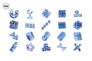Abstract Glass Shapes 3D Icon Set, an Object 3D Model by SLAB! Design (Thumbnail 4 of 4)
