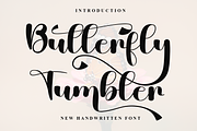 ButterflyTumbler, a Handwritten Font by InermediaSTUDIO (Thumbnail 1 of 8)