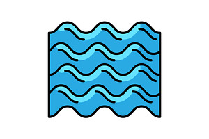 Water waves icon., a Solid Icon by incomible
