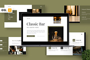 Classic Bar - Menu Google Slide, a Presentation Template by Deepslide Studio (Thumbnail 1 of 6)