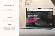 Pink Business Canva Website Template, a Landing Page Template by GlamWebDesigns (Thumbnail 7 of 7)