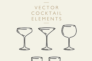 Cocktail Elements - Vector & PNG