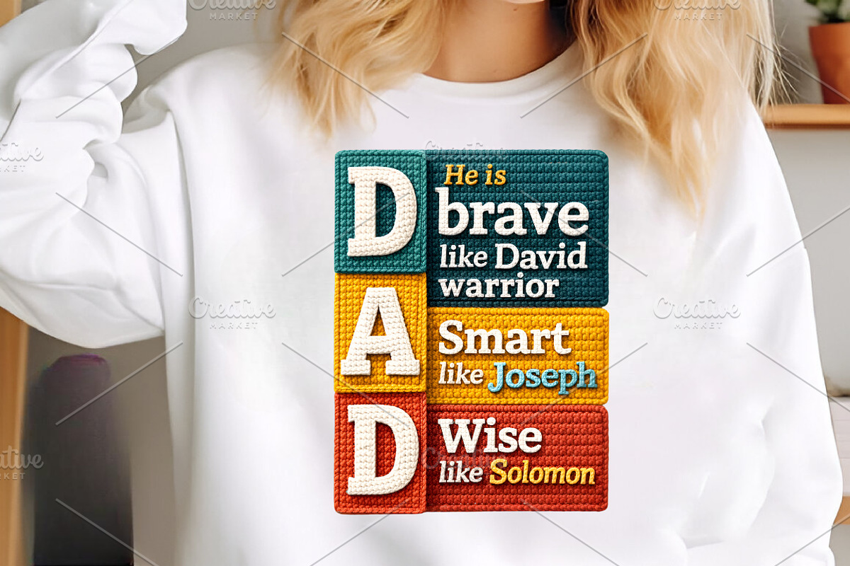 Father's Day PNG, Faux Yarn Dad PNG,, an Illustration by GatewayDesign (Photo 3 of 6)