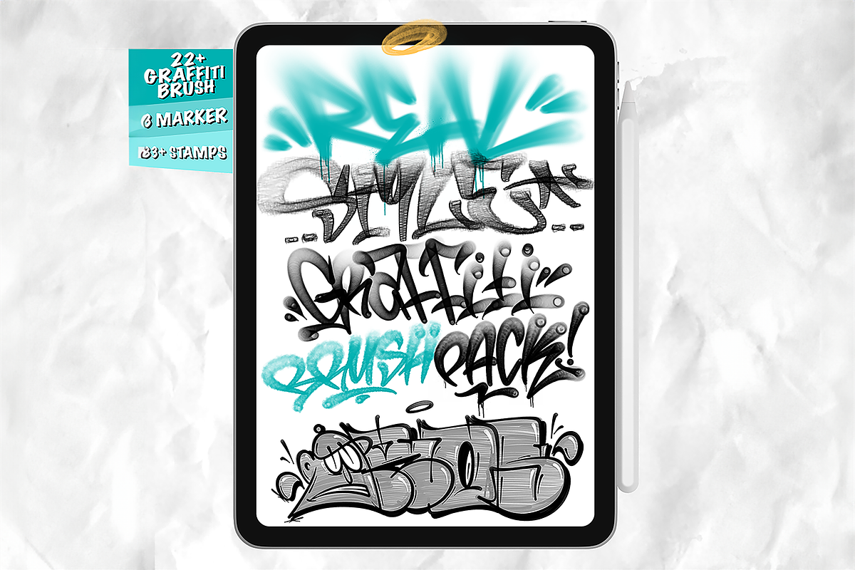 Graffiti Pack For Procreate by IKOS, a Brushes & More by Torus1 (Photo 1 of 11)