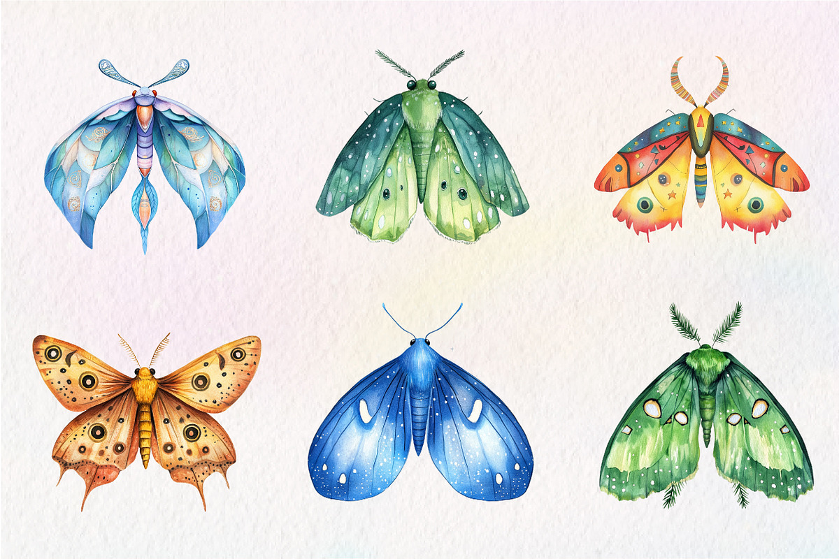 Watercolor Butterfly Clipart, an Illustration by CreationArt (Photo 5 of 9)