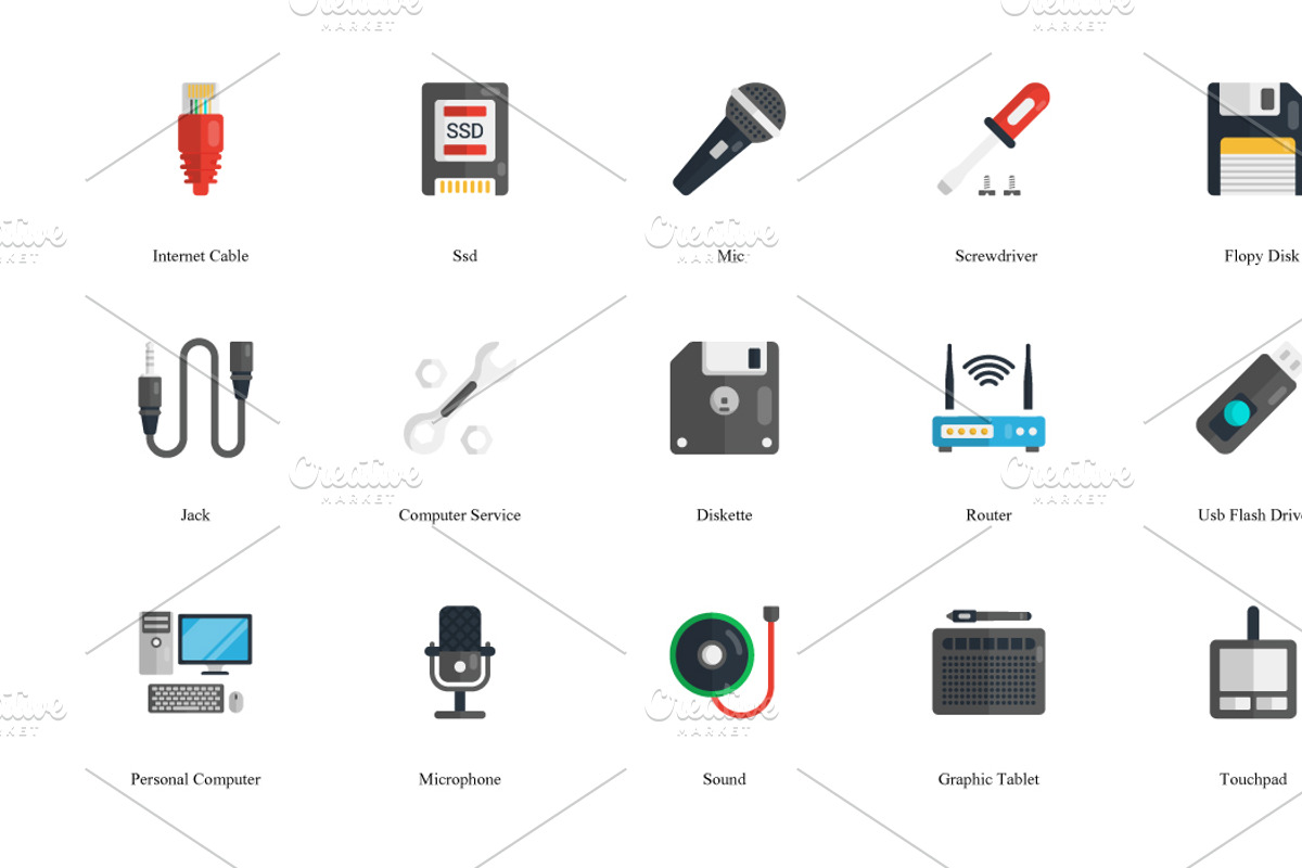 Computer Hardware Flat icons, an Icon by Vector Squad (Photo 5 of 8)