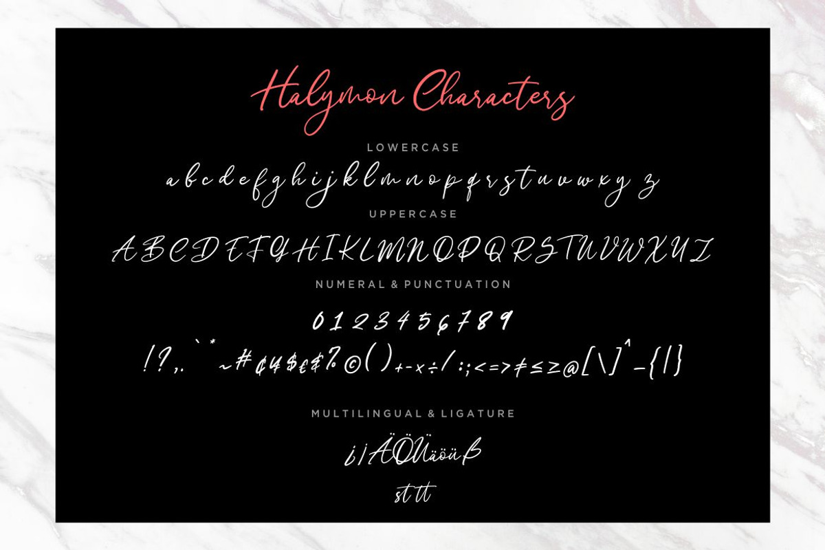 Halymon Signature Business Font preview 7