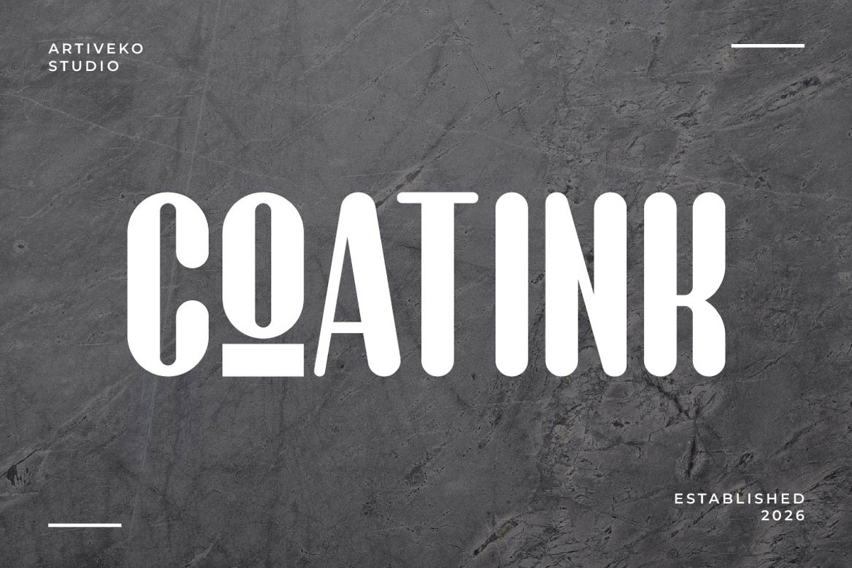 Coatlink – Rounded Condensed Font, a Sans Serif Font by Artiveko (Photo 1 of 8)