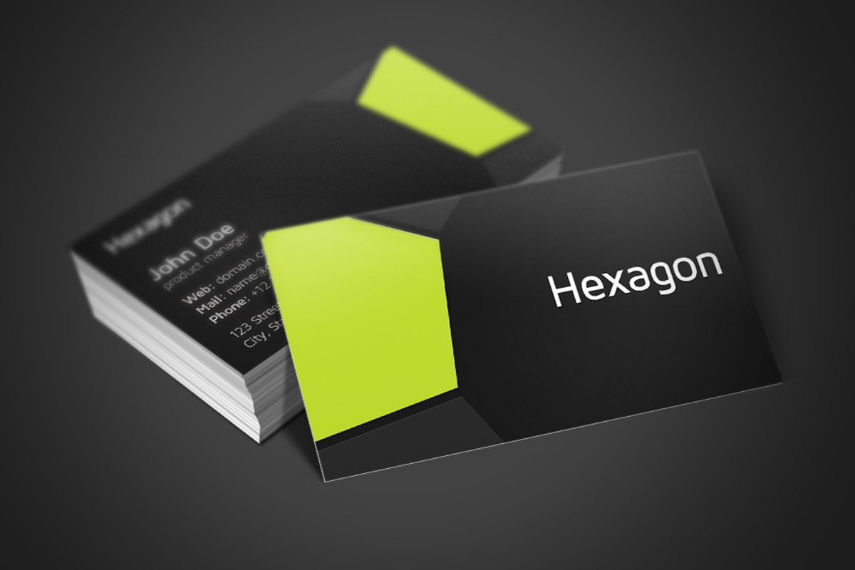 Hexagon Business Card, a Business Card Template by Rafael Oliveira (Photo 1 of 4)