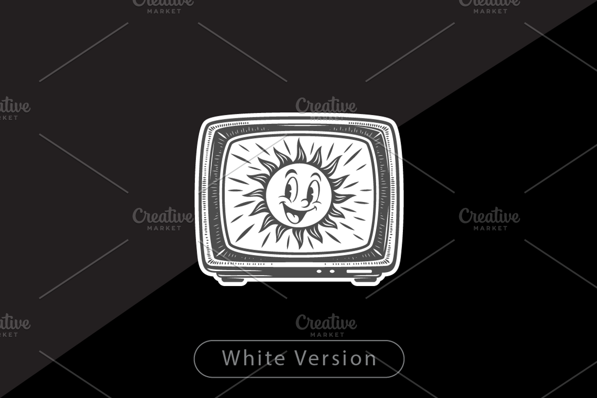 Sunny Vintage TV Logo Template, a Branding & Logo Template by Heavtryq Design (Photo 4 of 4)