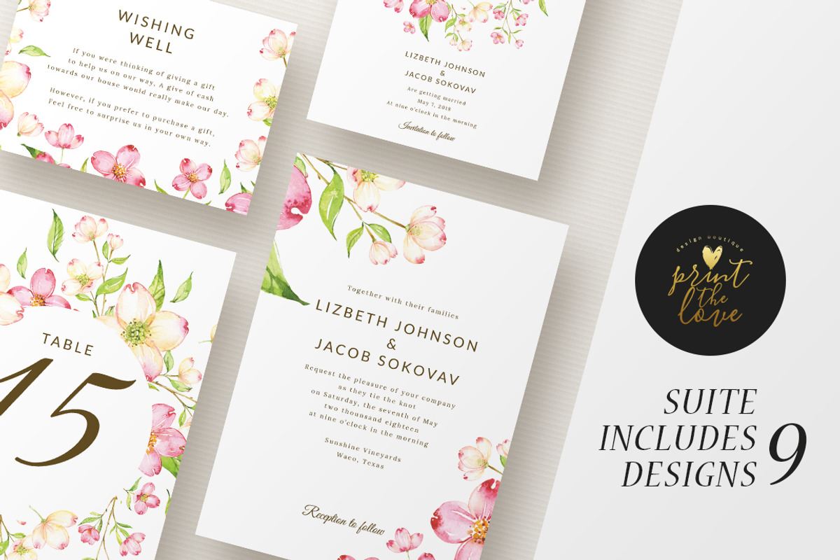 Wedding Invitation Suite - Lizbeth, an Invitation Template by Print The Love Boutique (Photo 1 of 6)