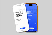 Phone Screen Application Mockup, a Product Mockup by graphypix (Thumbnail 1 of 4)
