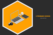 Isometric Office Scene Mock-up, an iPhone Mockup by IsometricWorld (Thumbnail 2 of 7)