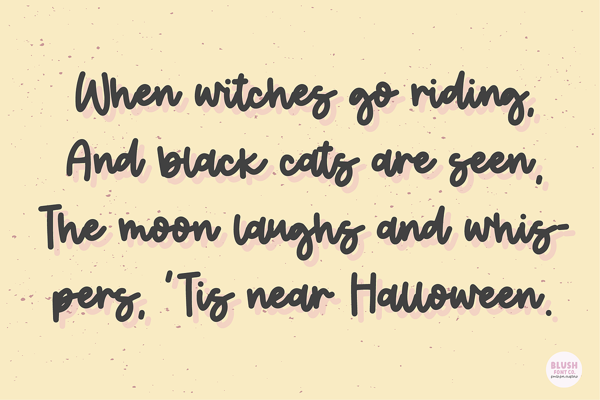 CANDY CORN Halloween Script Font, a Script Font by Blush Font Co. (Photo 2 of 6)