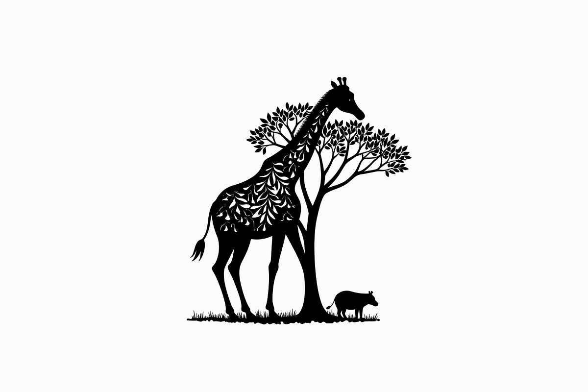 Giraffe Silhouette Vector design, an Illustration by Amazin_art (Photo 9 of 21)