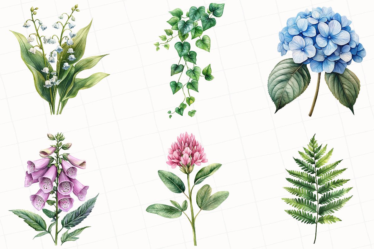 Vintage Botanical Clipart, an Illustration by OK Design (Photo 3 of 5)