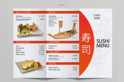 Tri-Fold Sushi Menu Template, a Brochure Template by ItemBridge (Thumbnail 2 of 5)