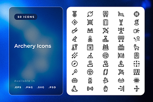 Archery Icons, a Duotone Icon by Wencory