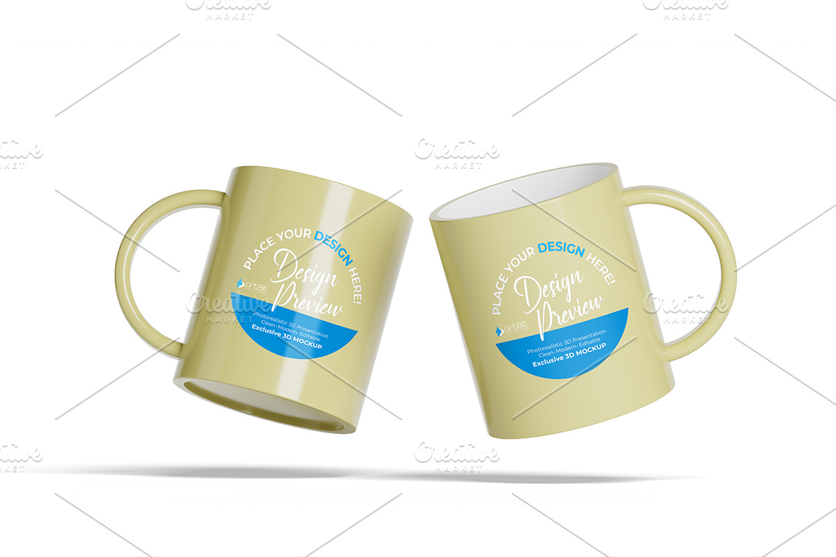 Editable Coffee Mug Mockup Set, a Packaging Mockup by artBit Design Studio (Photo 5 of 5)