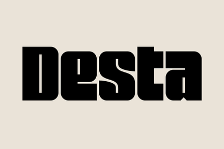 Desta – Font Family, a Font by Stefano Giliberti