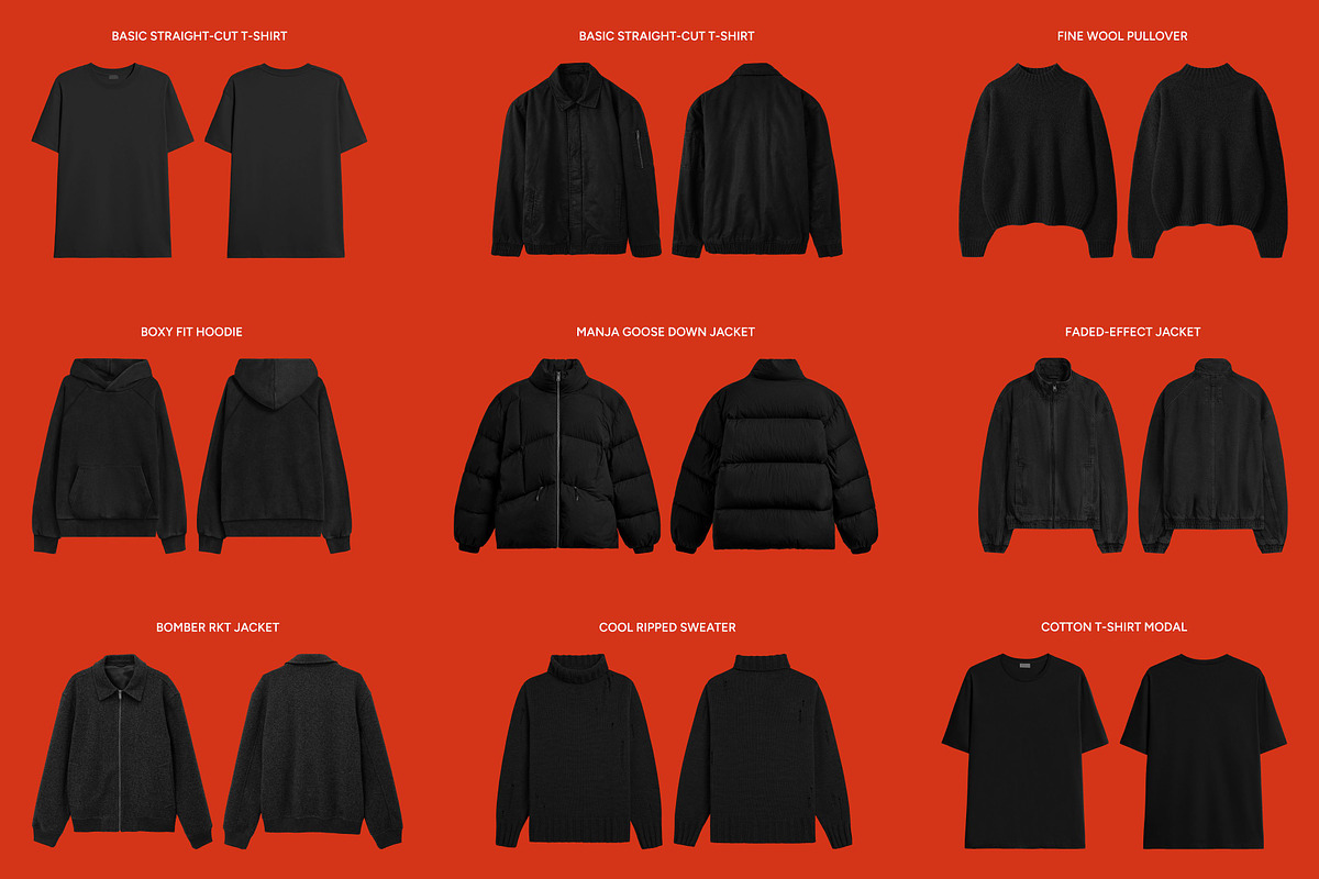 Realistic Streetwear Bundle 100, a Bottom Mockup by AtelierDuVow (Photo 4 of 10)